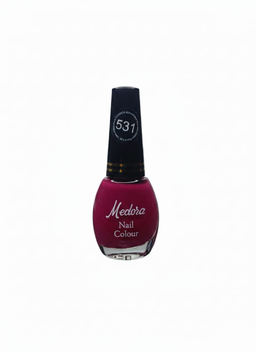 Medora matte nail polish - Nail paint shade pink tuffle 531 (10ml) - Shocking pink colours collection 