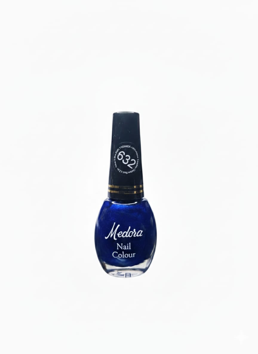Medora fashion metallic nail polish - nail paint shade 632 (10ml) - Blue colours collection 