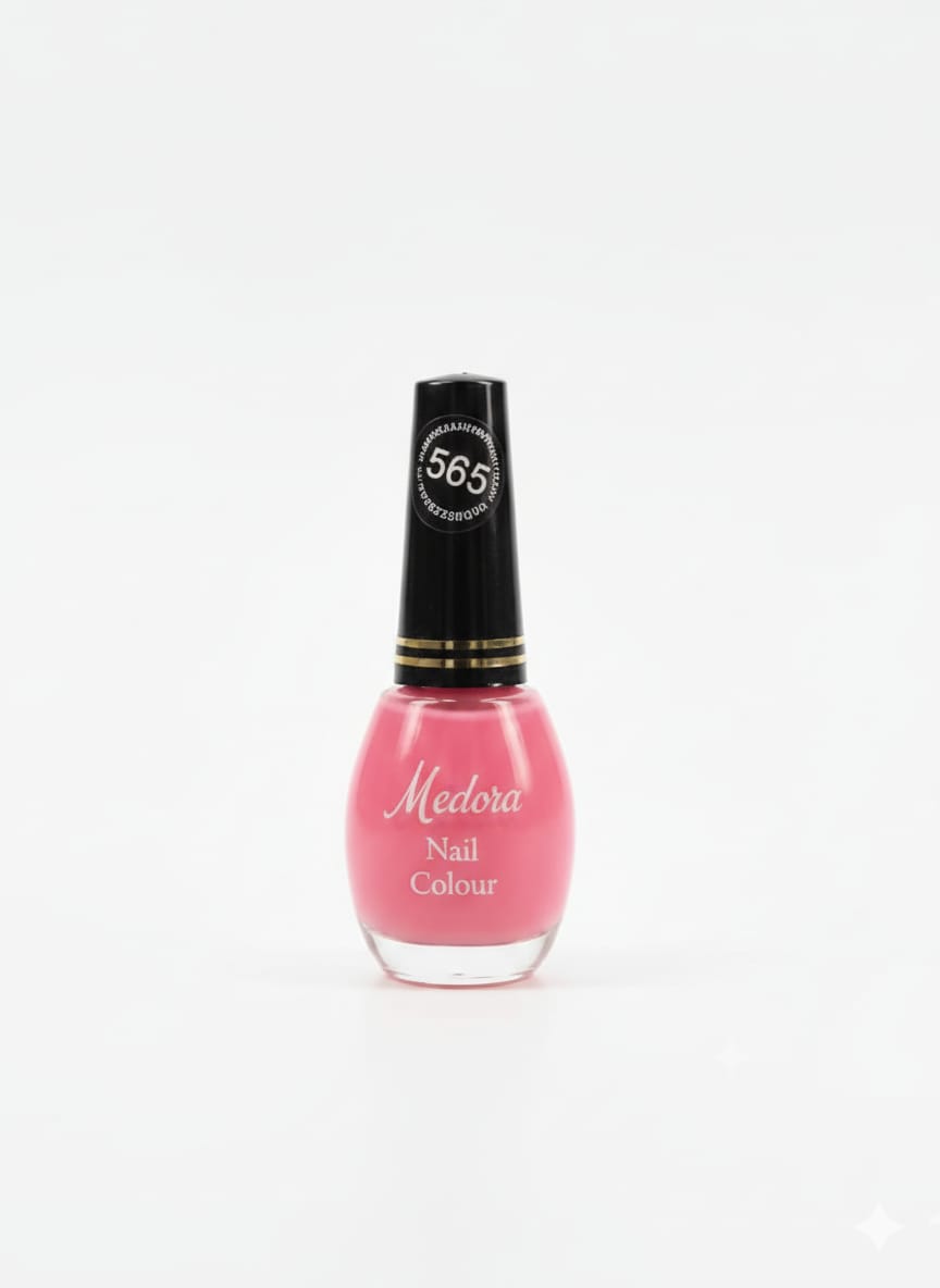 Medora matte nail polish - Nail paint shade Tulip pink 565 (10ml) - pink colours collection 
