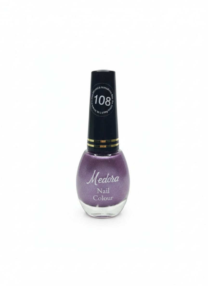 Medora fashion metallic nail polish - nail paint shade 108 (10ml) - Purple colours collection 