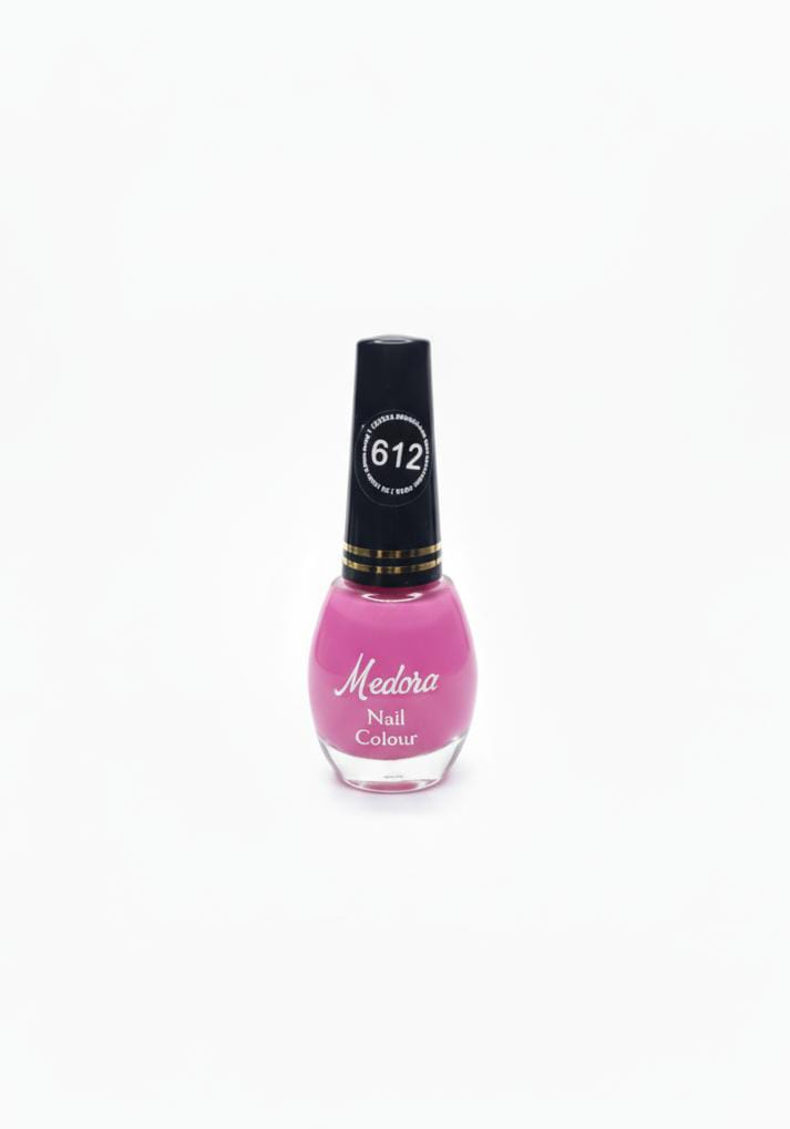Medora fashion metallic nail polish - nail paint shade 612 (10ml) - Shocking pink colours collection 