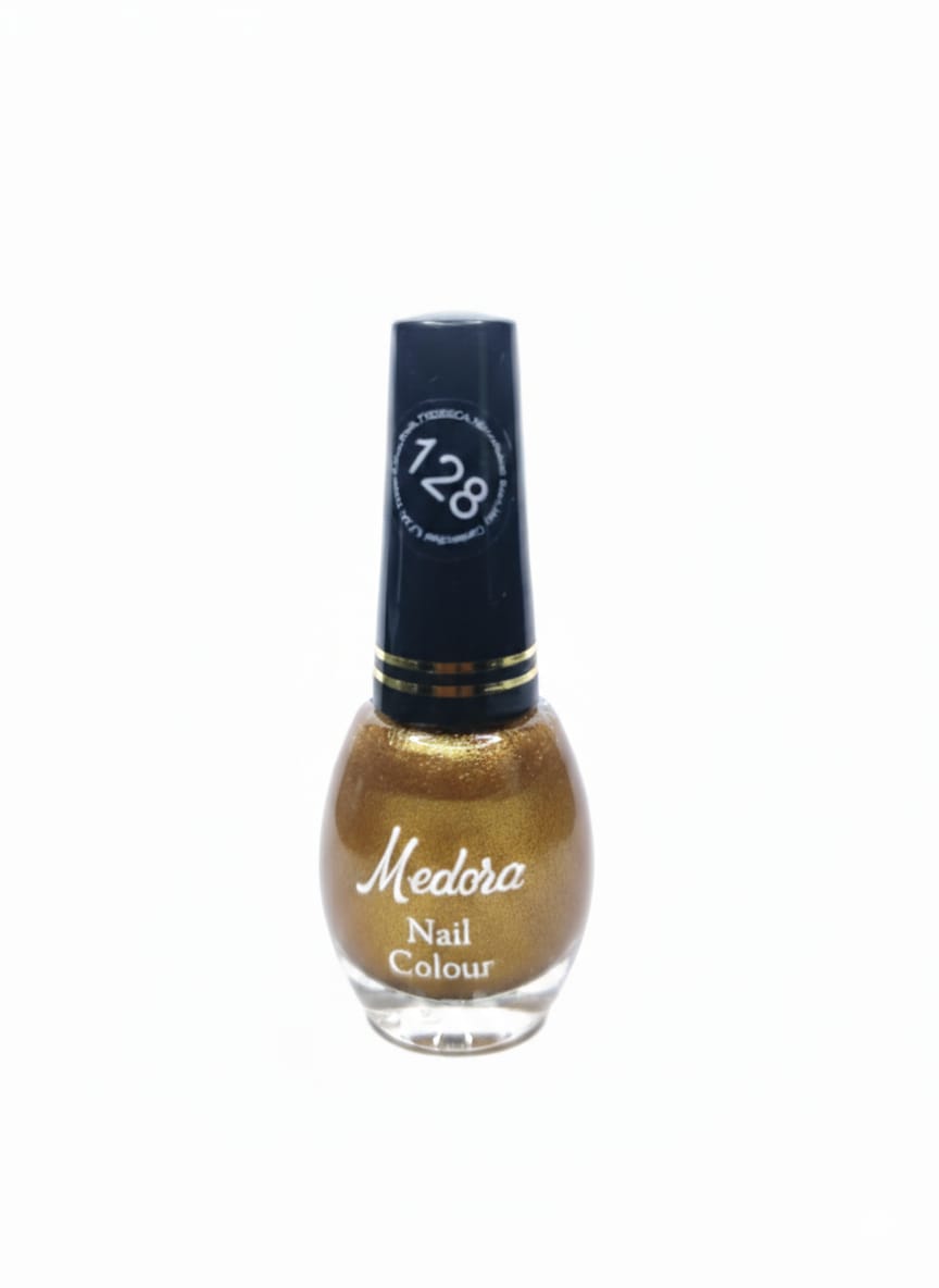 Medora fashion metallic nail polish - nail paint shade 128 (10ml) - Golden colours collection 