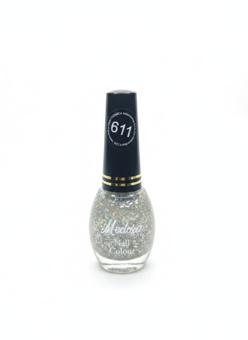 Medora Glitter nail polish - nail paint shade 611 (10ml) - Shimmery colours collection 