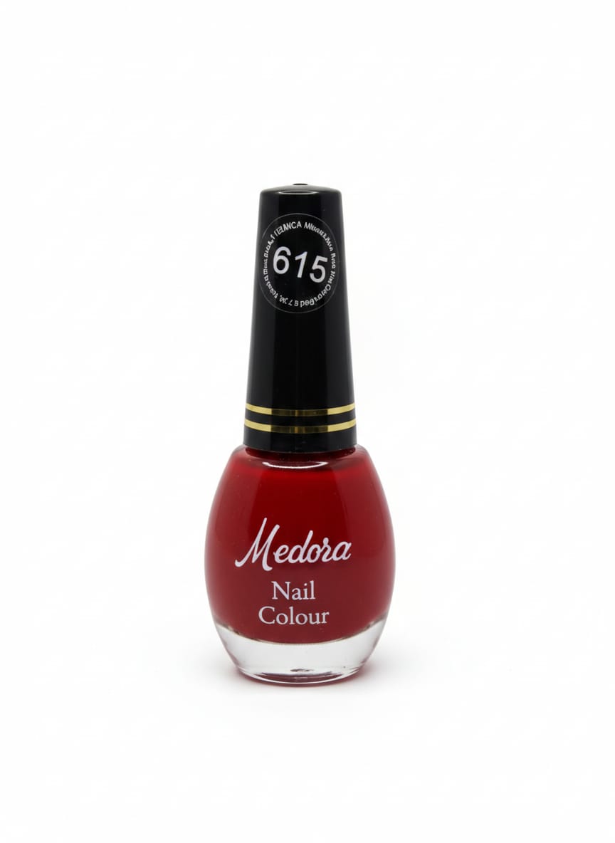 Medora fashion metallic nail polish - nail paint shade 615 (10ml) - Red colours collection 