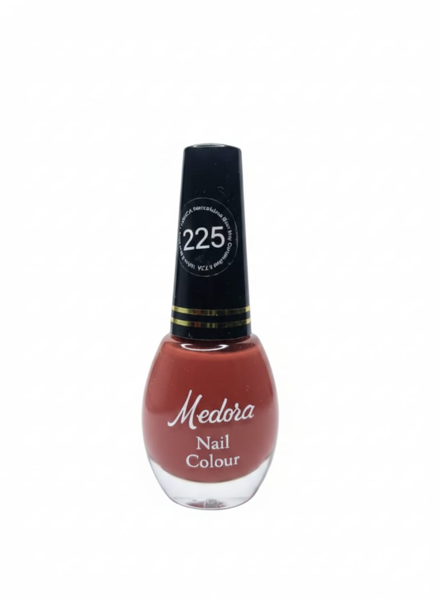 Medora matte nail polish - Nail paint shade Coffee 225 (10ml) - Brown colours collection 