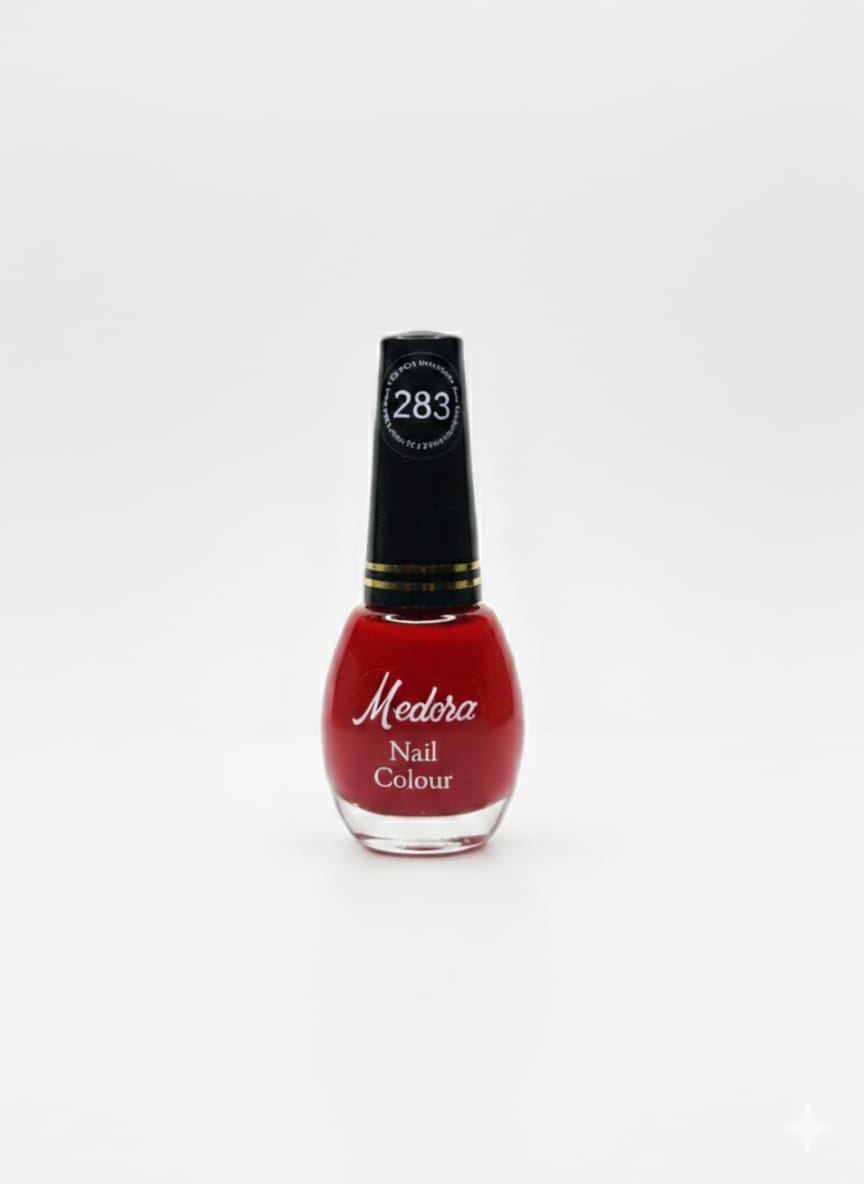 Medora matte nail polish - Nail paint shade True Red 283 (10ml) - Red colours collection 