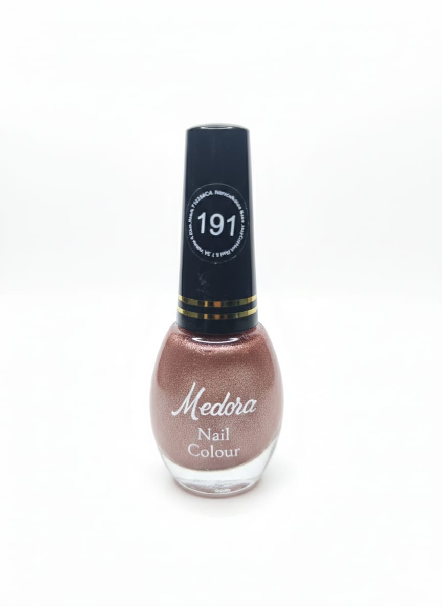 Medora fashion metallic nail polish - nail paint shade 191 (10ml) - Pink colours collection 