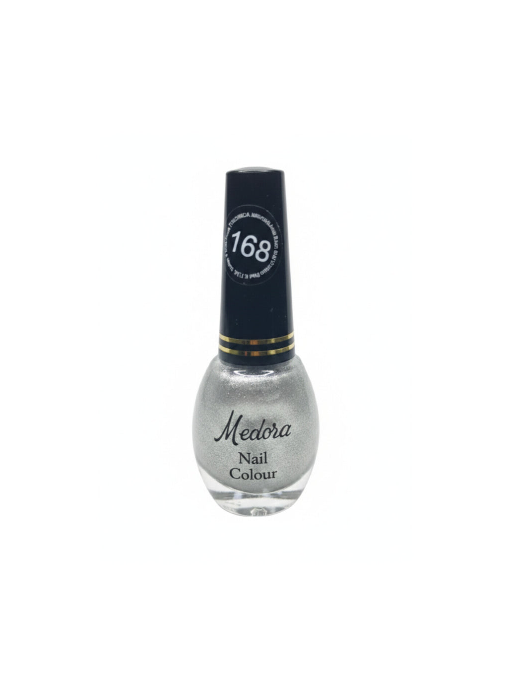 Medora fashion metallic nail polish - nail paint shade 168 (10ml) - silver colours collection 