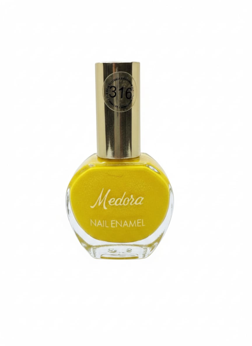 Medora Nail polish - Nail paint shade 316 (16ml) Yellow colours collection 
