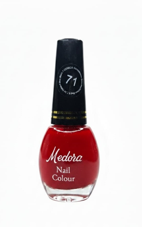 Medora fashion metallic nail polish - nail paint shade 71 (10ml) - Red colours collection 