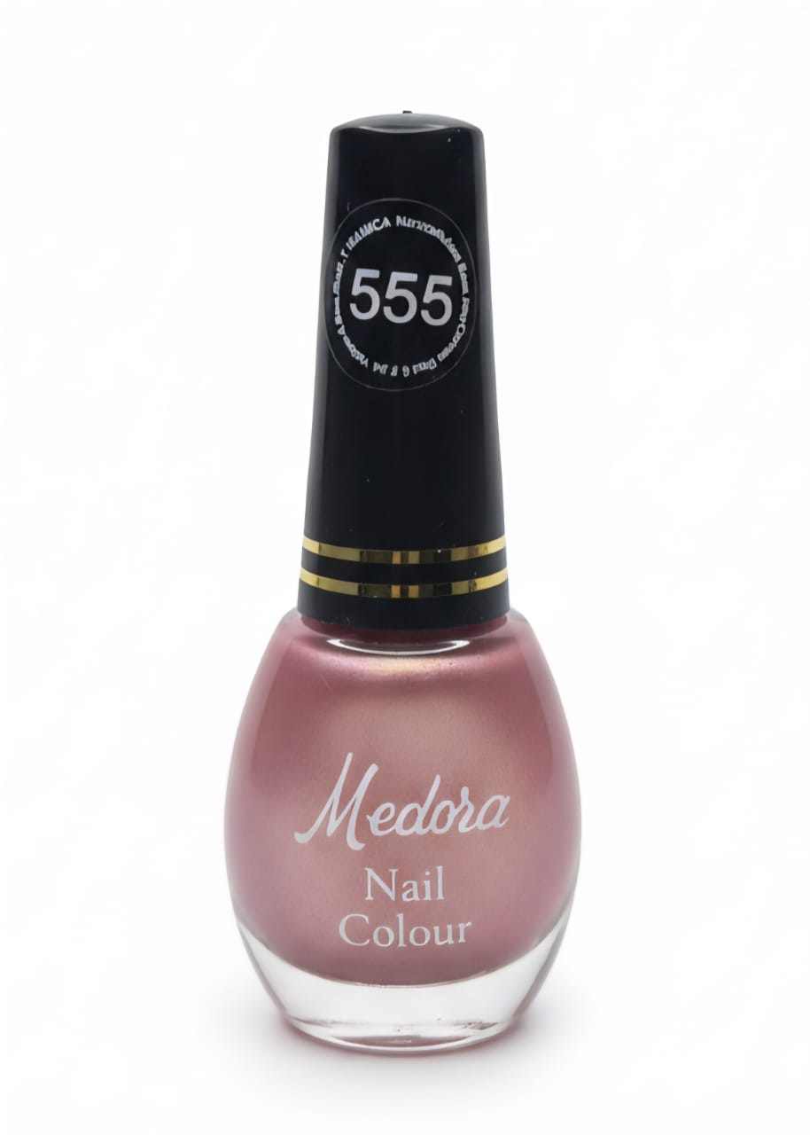 Medora fashion metallic nail polish - nail paint shade 555 (10ml) - pink colours collection 