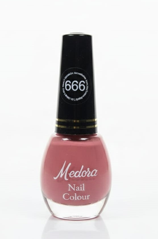 Medora fashion metallic nail polish - nail paint shade 666 (10ml) - Pink colours collection 