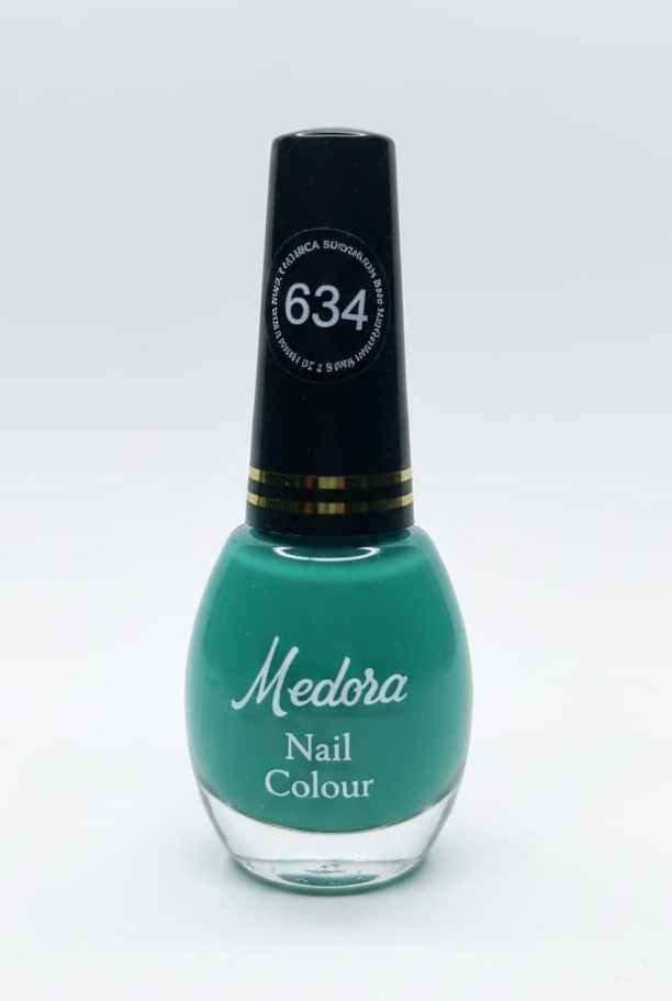 Medora fashion metallic nail polish - nail paint shade 634 (10ml) - Green colours collection 