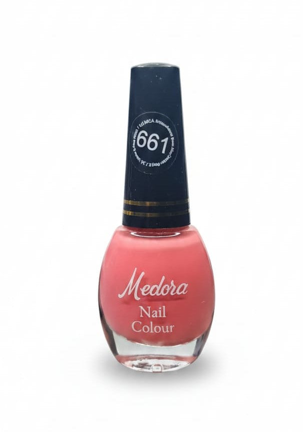 Medora fashion metallic nail polish - nail paint shade 661 (10ml) - Pink colours collection 