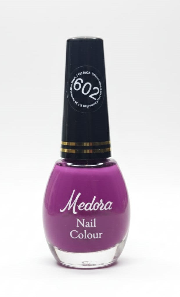 Medora fashion metallic nail polish - nail paint shade 602 (10ml) - purple colours collection 