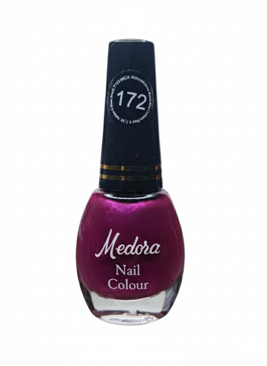 Medora fashion metallic nail polish - nail paint shade 172 (10ml) - Purple colours collection 