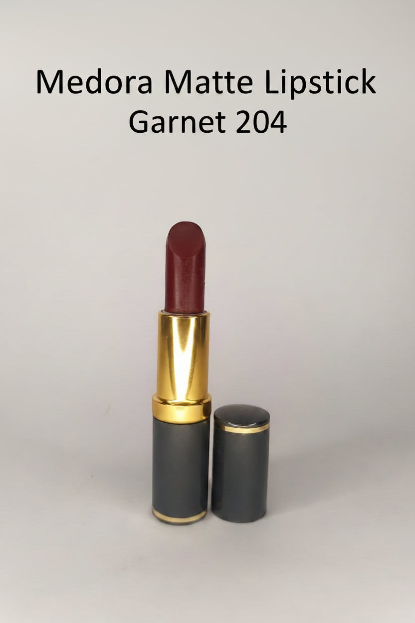 Medora matte lipstick shade 204 Garnet - Maroon colours collection 