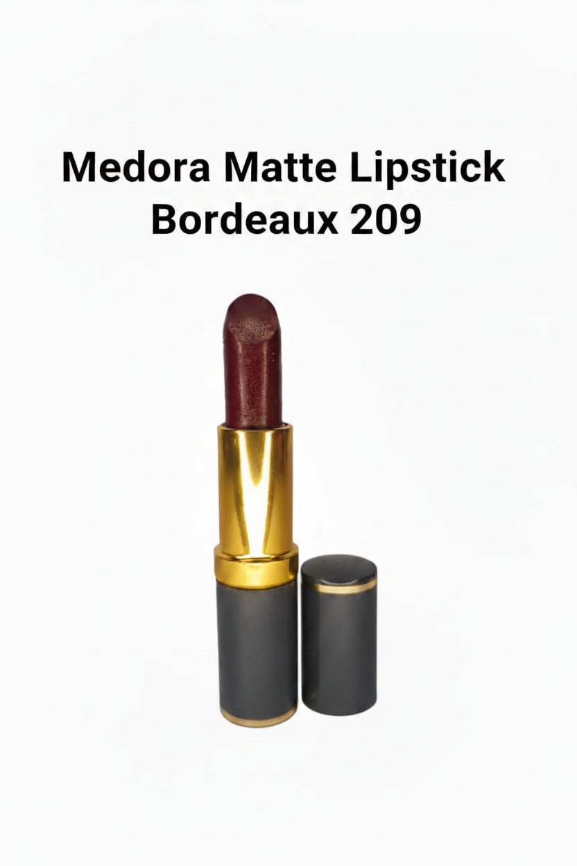 Medora matte lipstick 209 Bordeaux - Maroon colours collection 
