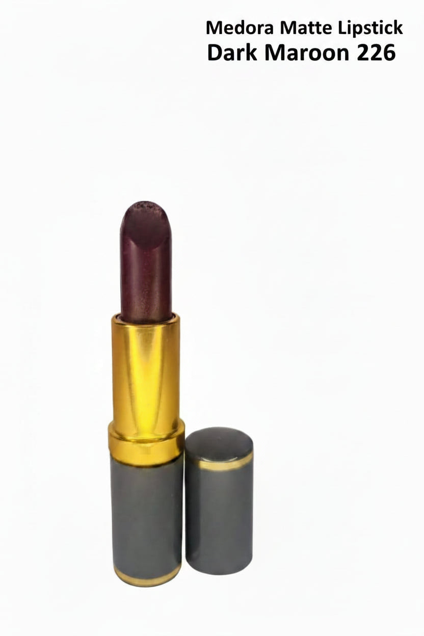 Medora matte lipstick shade 226 Dark Maroon - Maroon colours collection 