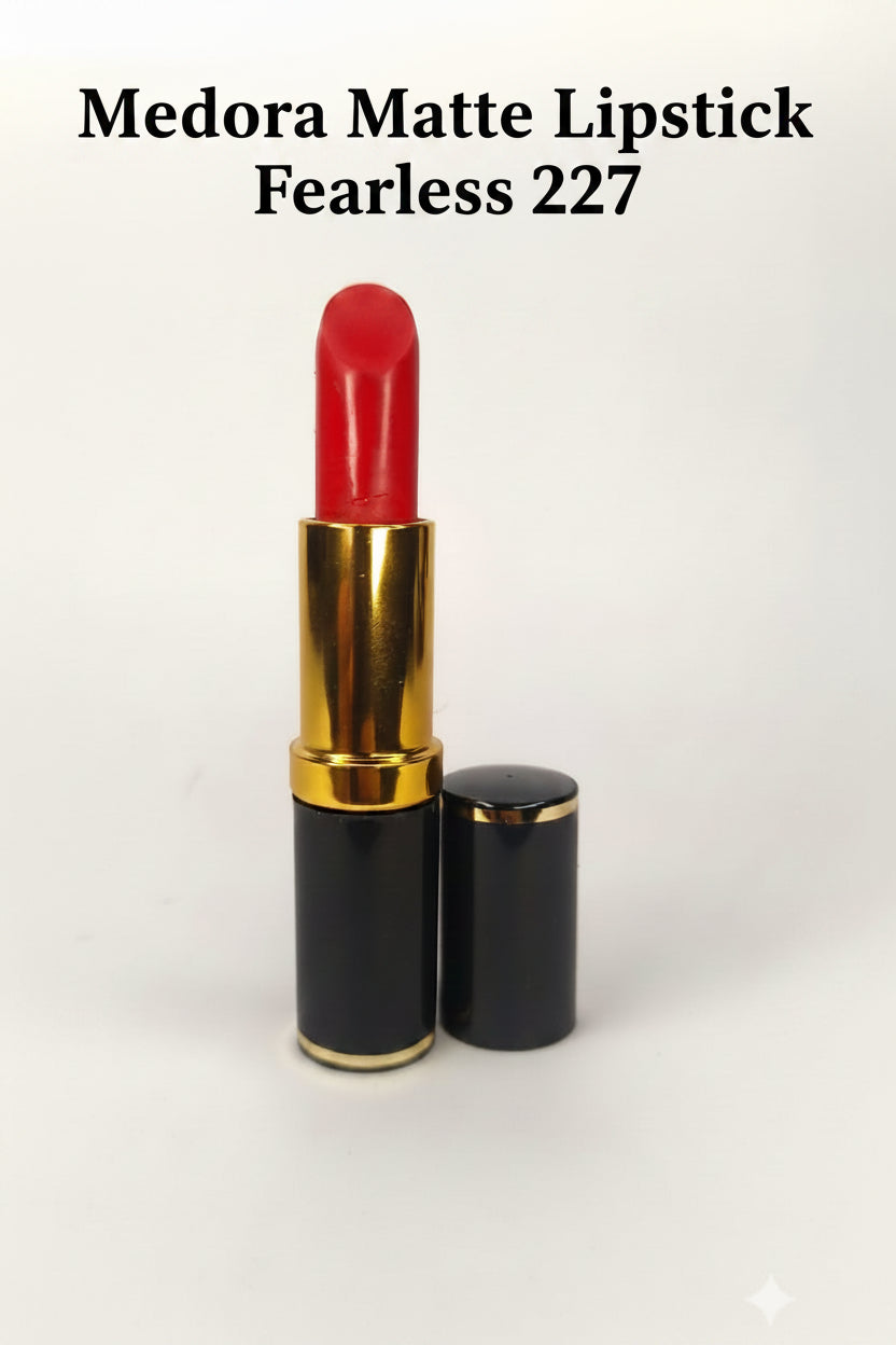 Medora matte lipstick shade 227 fearless - orange colours collection 