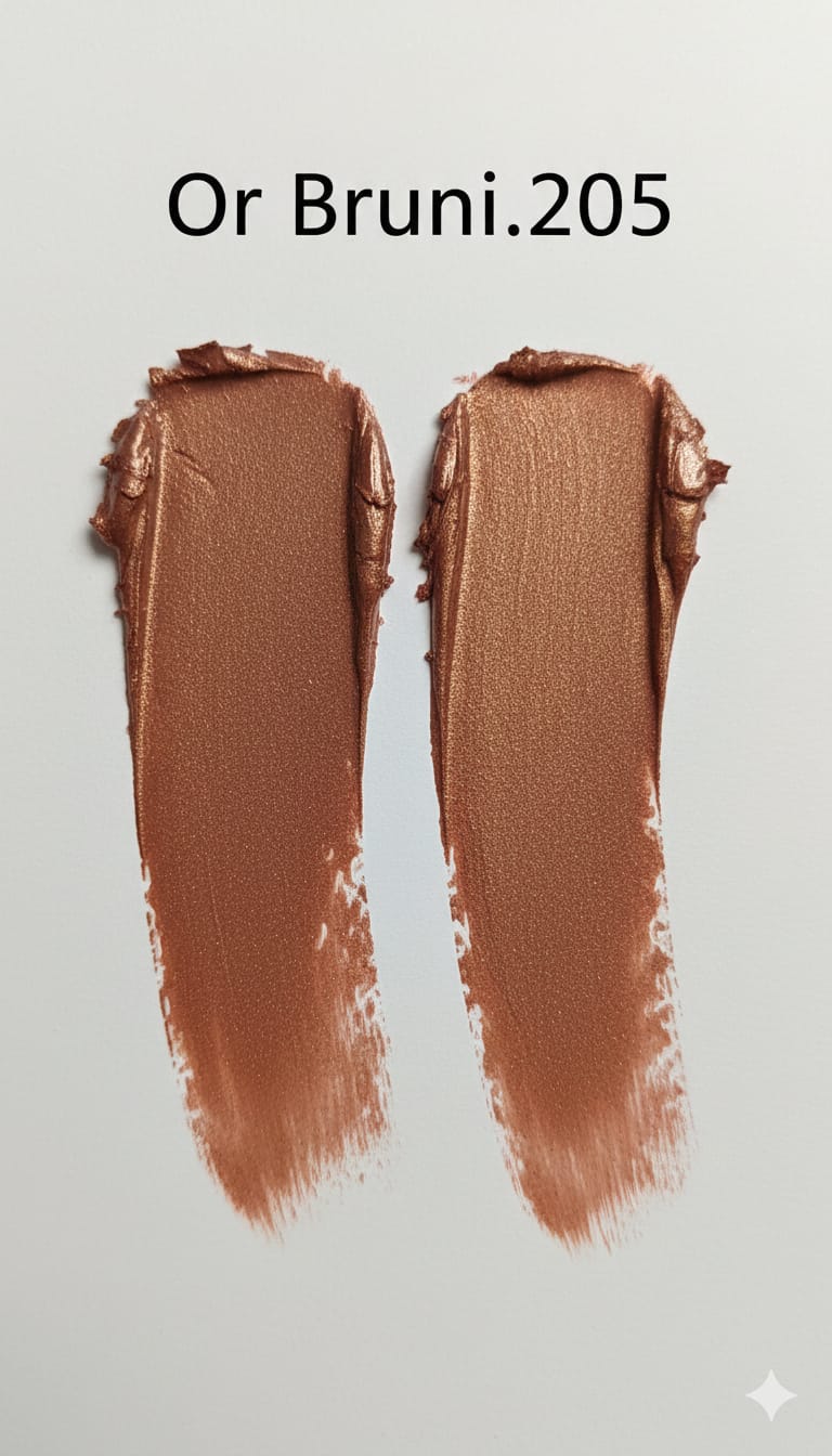 Medora matte shade 205 or burni swatch - brown colours collection 