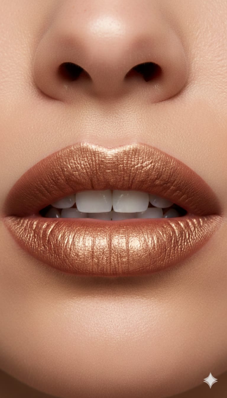 Medora matte lipstick shade 205 or burni on lips - Brown colours collection 