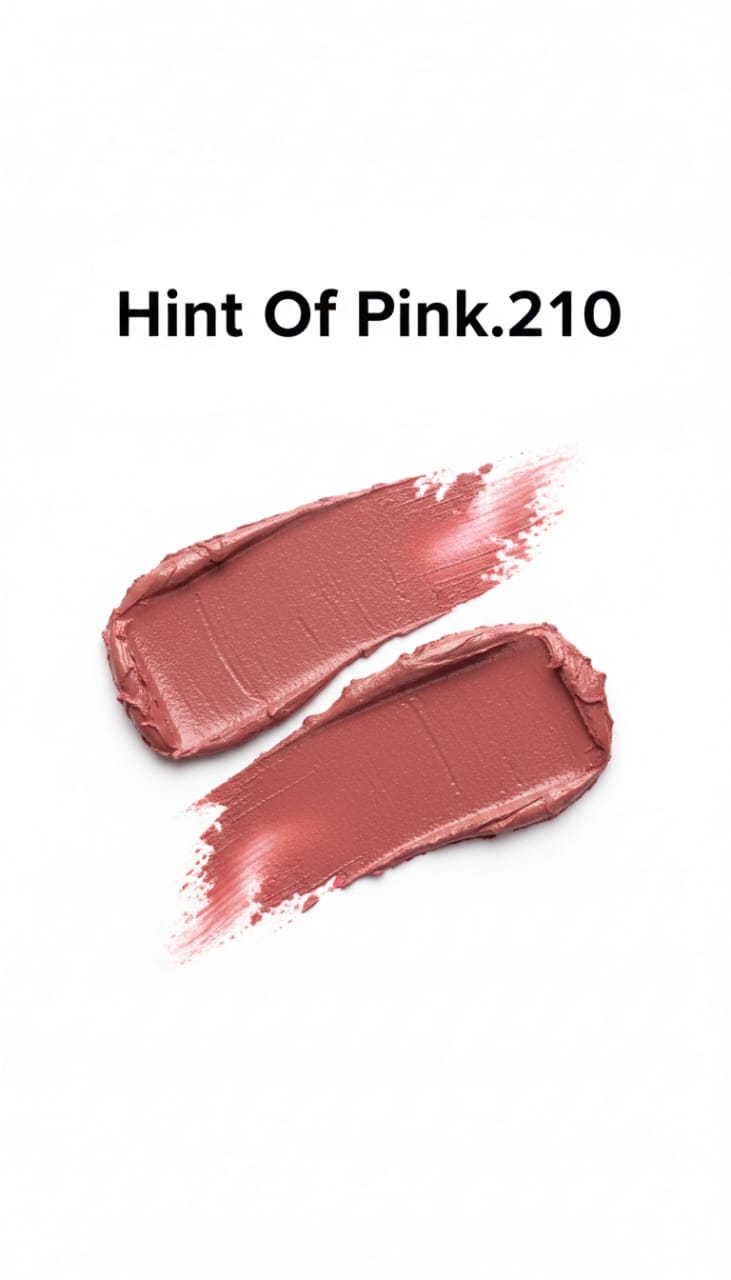 Medora matte lipstick shade 210 hint pink Swatch - Pink colours collection 