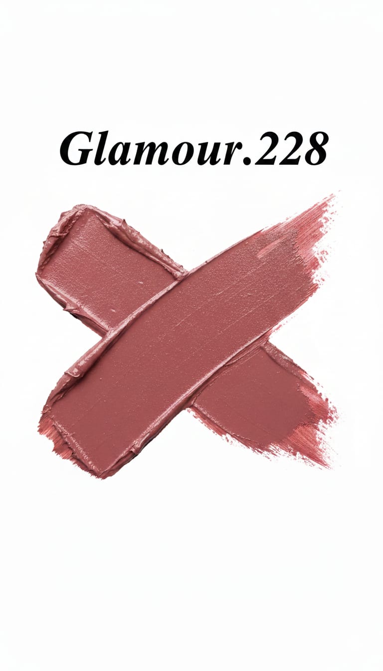 Medora matte lipstick shade 228 glamour swatch - Pink colours collection 