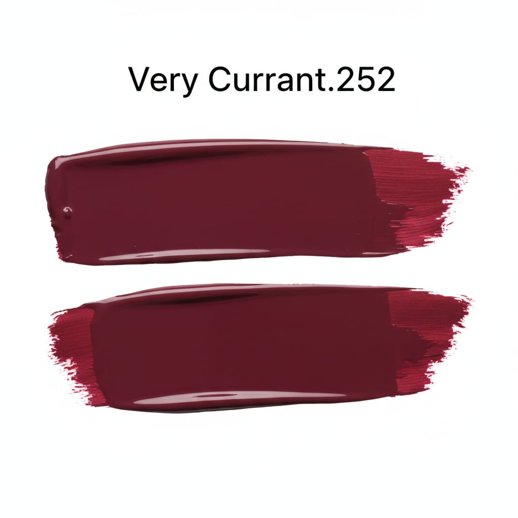 Medora matte lipstick shade 252 very currant swatch - Maroon colours collection 