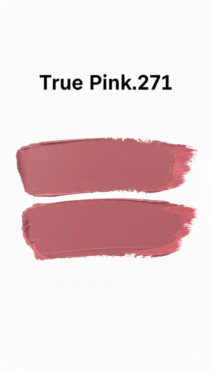 Medora matte lipstick shade 271 true pink Swatch - Pink colours collection 