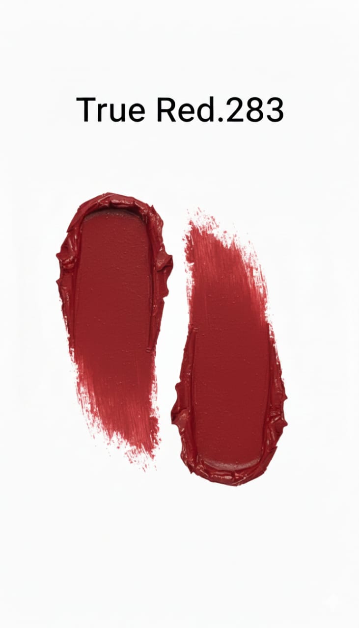 Medora matte lipstick shade 283 true red swatch - Red colours collection 
