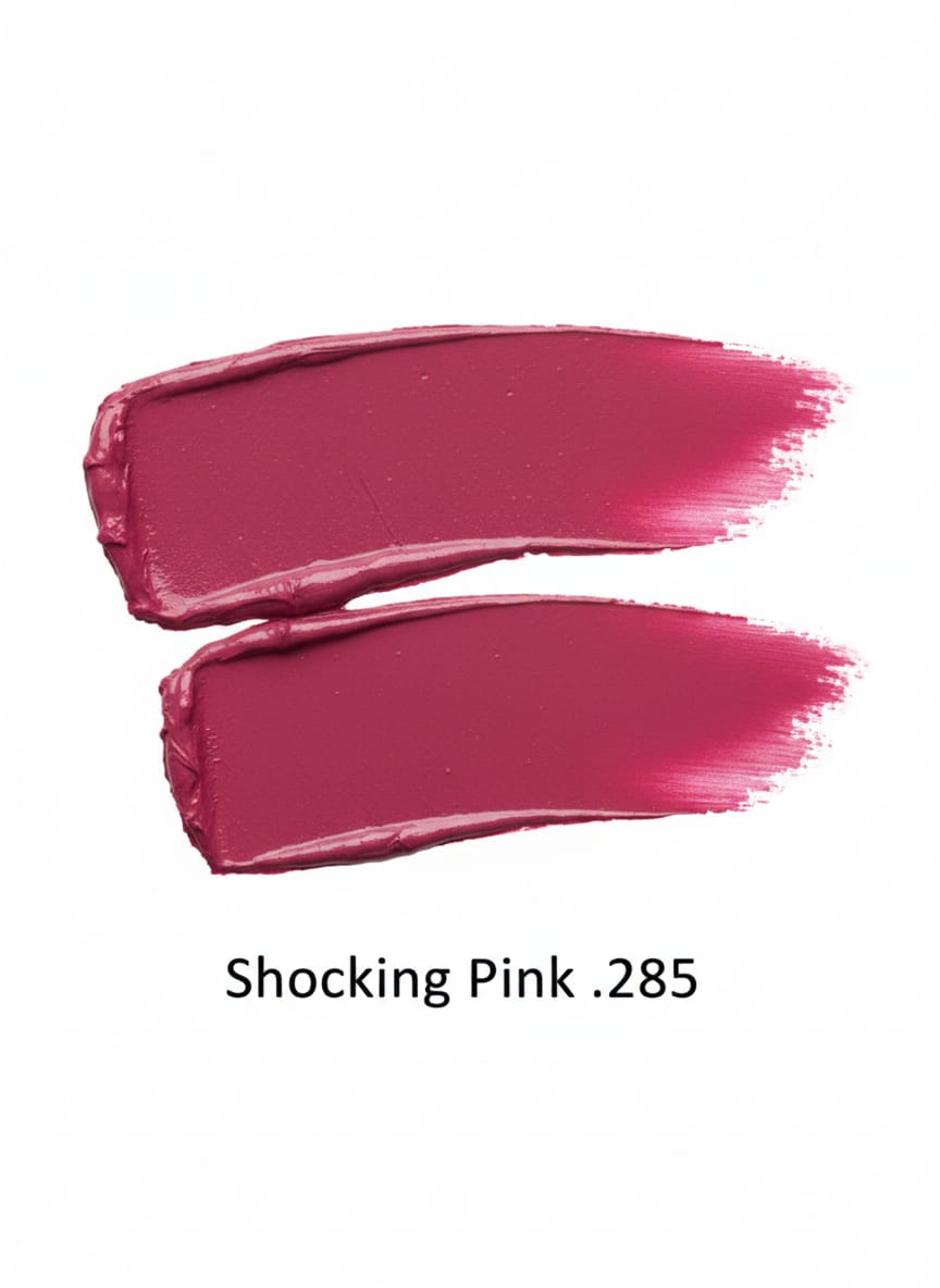Medora matte lipstick shade 285 shocking pink Swatch - Shocking pink colours collection 