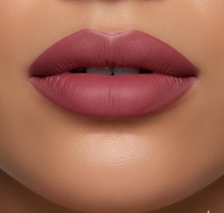 Medora matte lipstick 528 desert rose on lips - Pink colours collection 