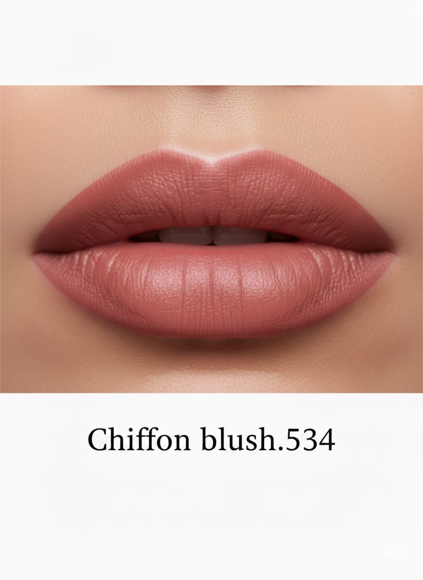 Medora matte lipstick shade 534 Chiffon blush on lips - Pink colours collection 