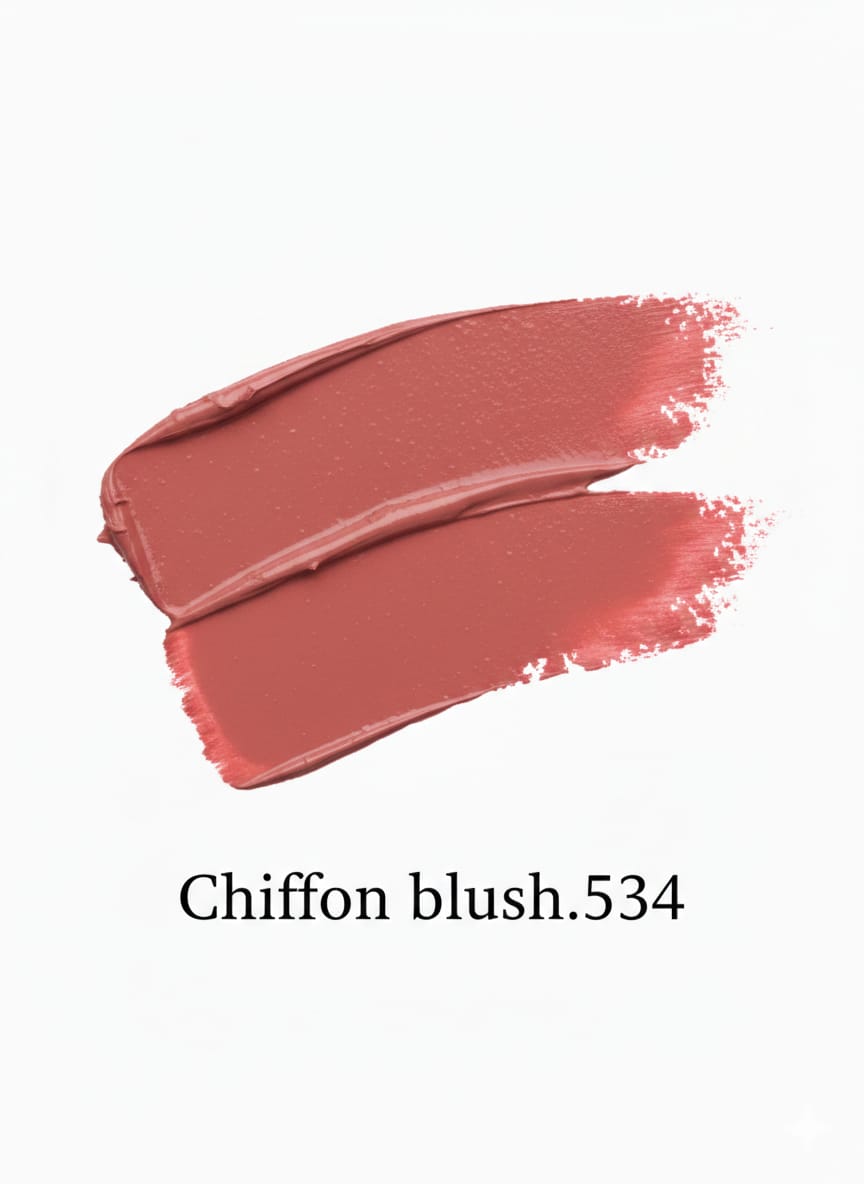 Medora matte lipstick shade 534 chiffon blush swatch - Pink colours collection 