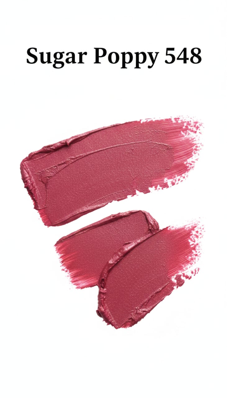 Medora matte lipstick shade 548 sugar poppy swatch - Pink colours collection 