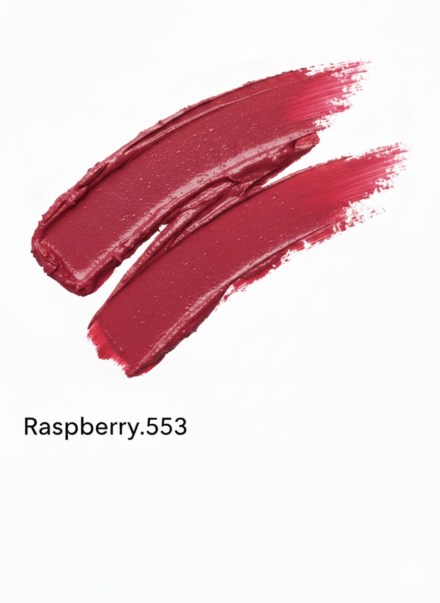 Medora matte lipstick shade 553 respberry swatch - pink colours collection 