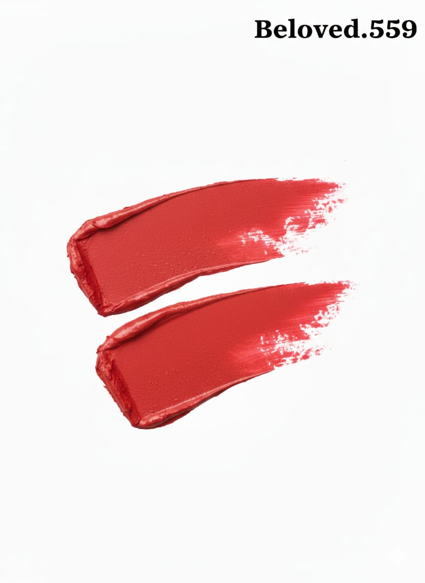 Medora matte lipstick shade 559 beloved swatch - Orange colours collection 