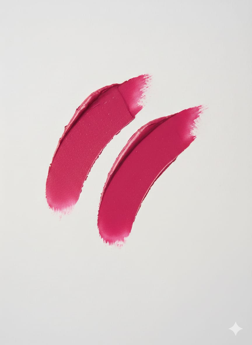 Medora matte lipstick shade 560 electric pink Swatch - Shocking pink colours collection 