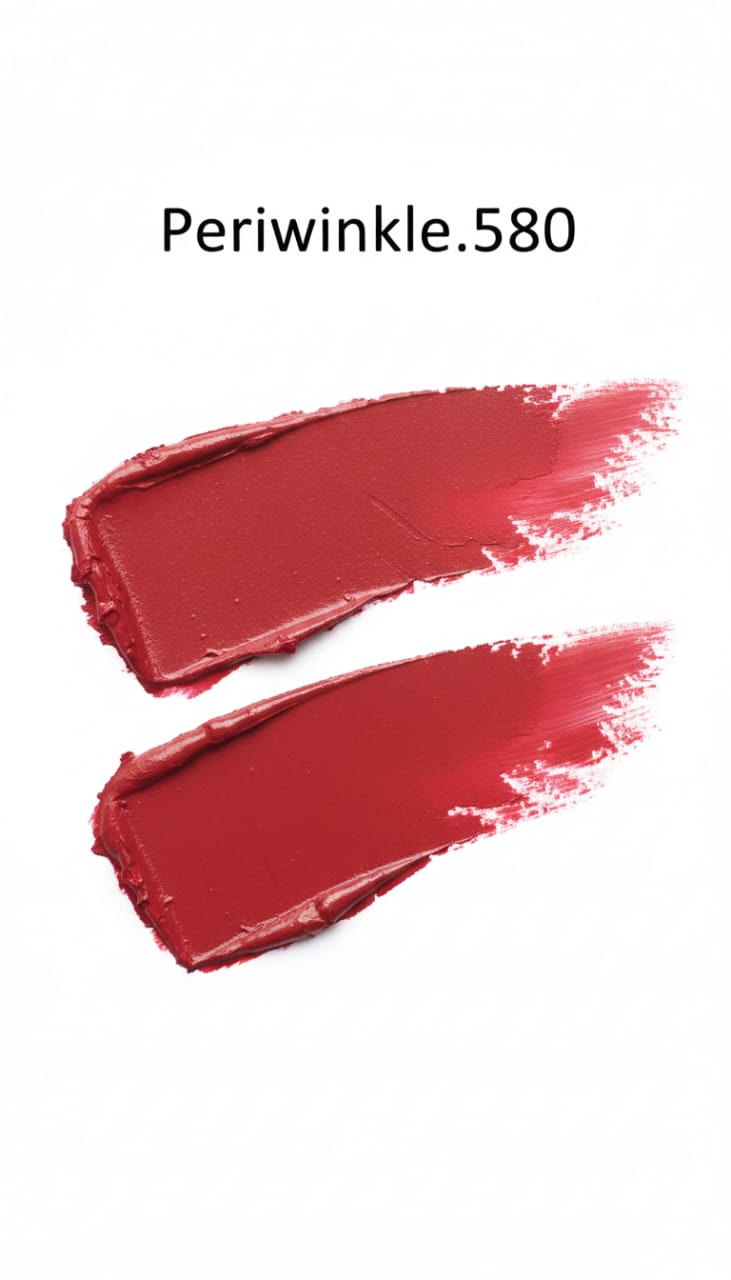 Medora matte lipstick shade 580 periwinkle swatch - red colours collection 