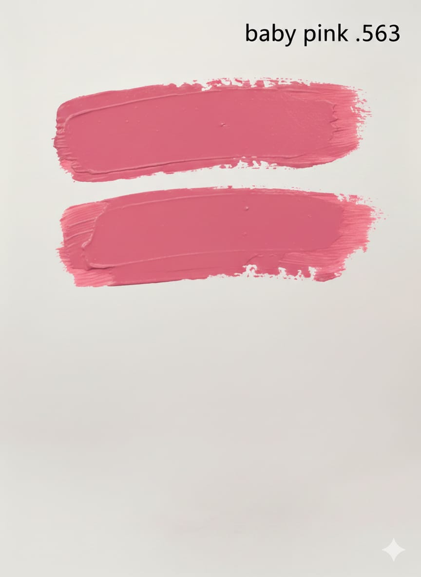 Medora matte lipstick shade 563 baby pink swatch - Pink colours collection 