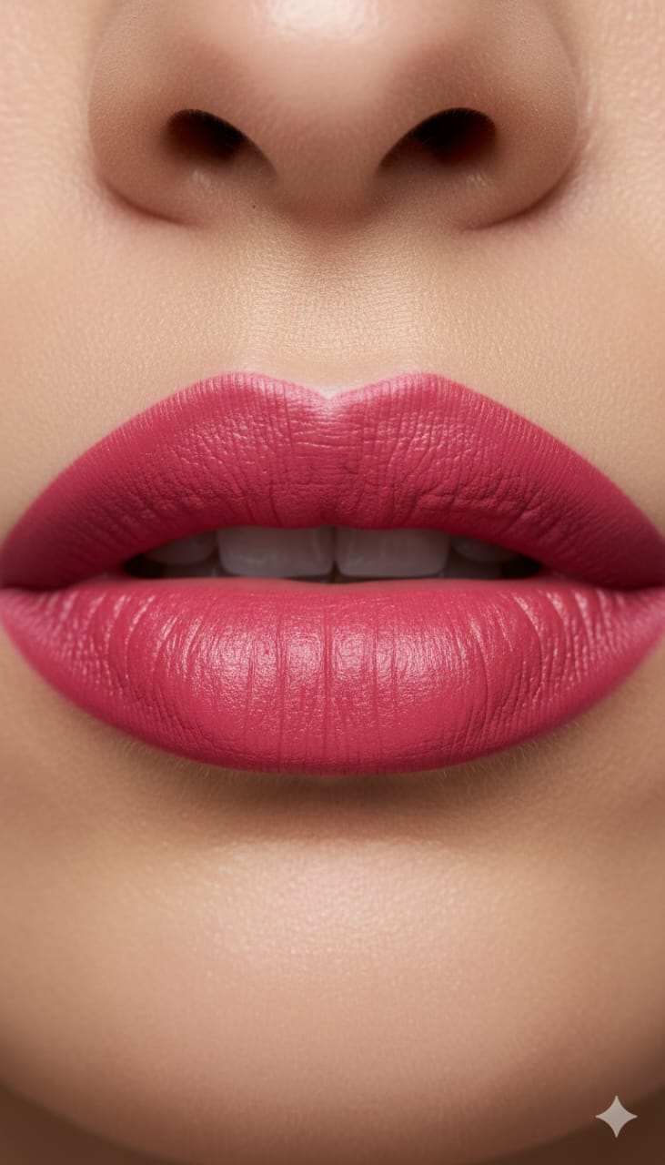 Medora matte lipstick shade 573 candy snow on lips - Pink colours collection 