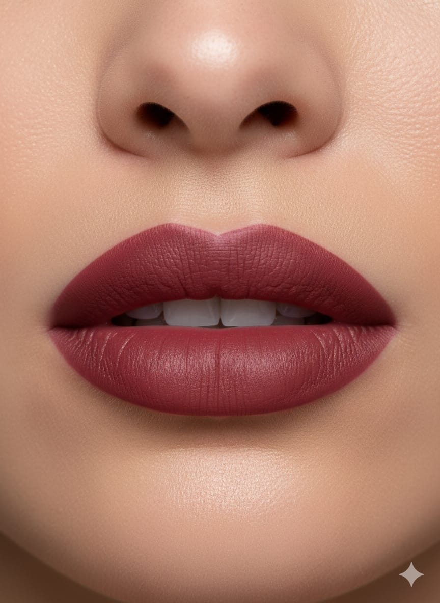 Medora matte lipstick shade 568 epic night on lips - Pink colours collection 
