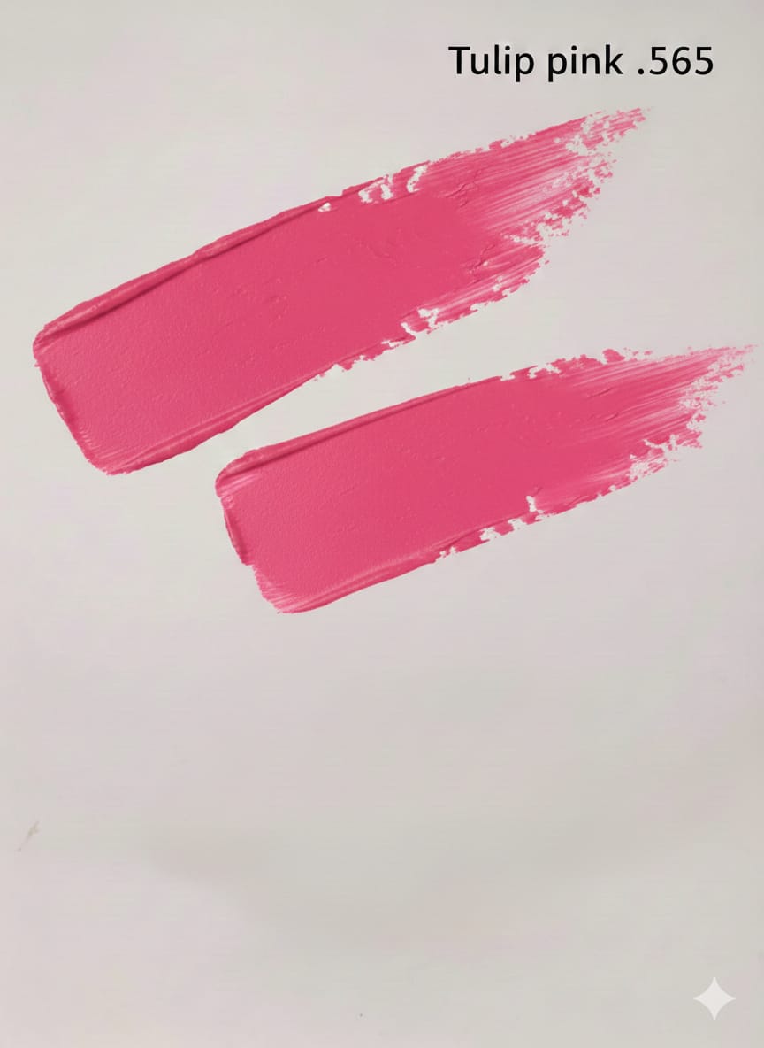 Medora matte lipstick shade 565 tulip pink Swatch - pink colours collection 