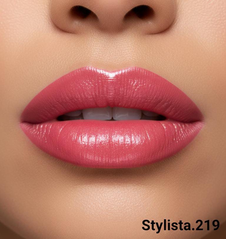 Medora matte lipstick shade 219 stylista on lips - Pink colours collection 