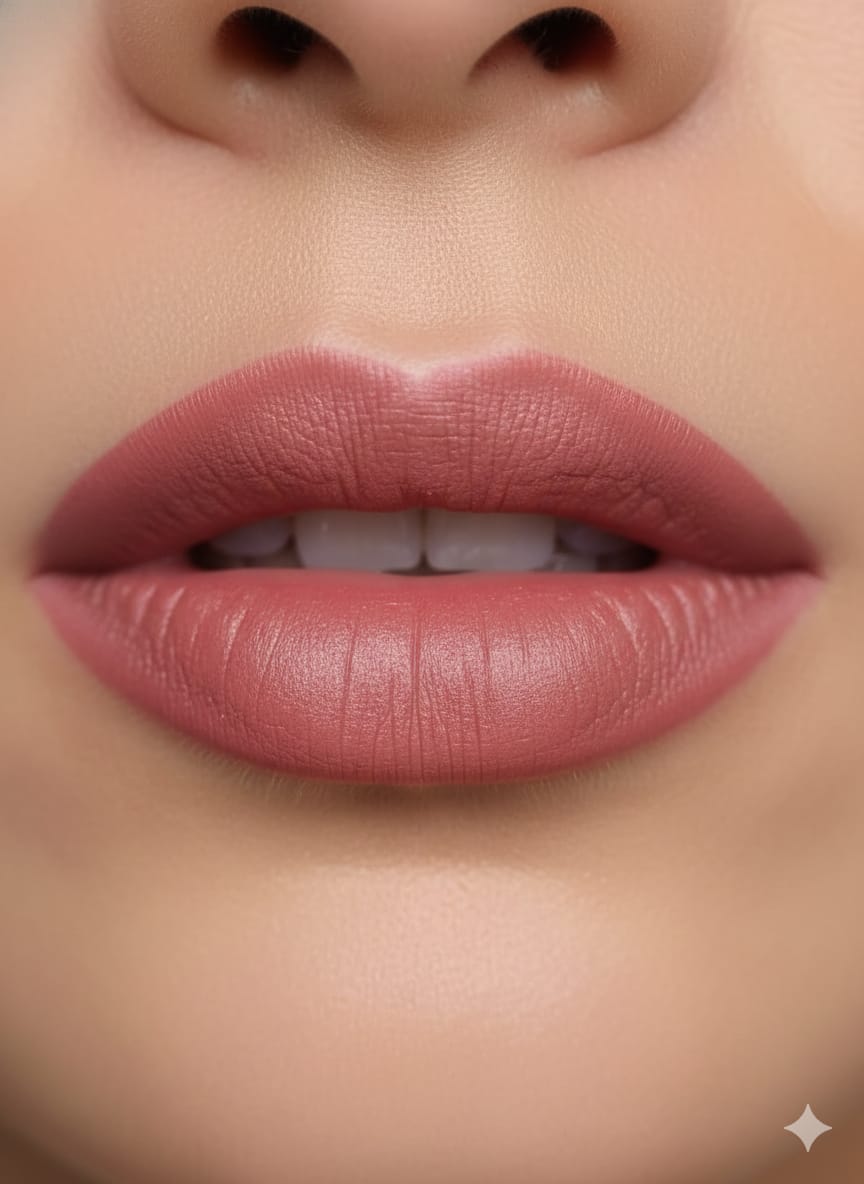 Medora matte lipstick shade 216 flavour on lips - Pink colours collection 
